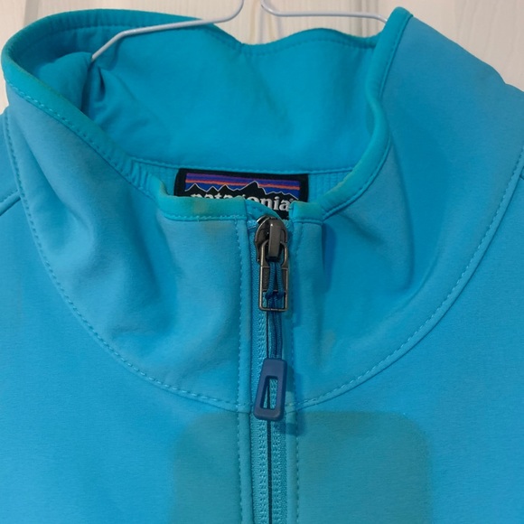 Patagonia Blue Womens Full Zip Jacket Polartec Windbloc Size Large - Picture 4 of 11